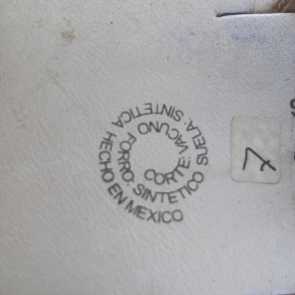 Mexican Huarache White Leather Sandals size 10